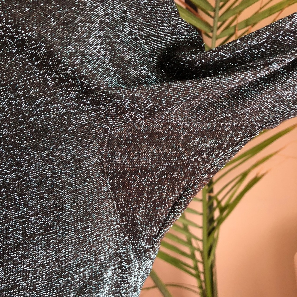 Vintage 1950s blue lamé shimmer party dress - Picture 5 of 9